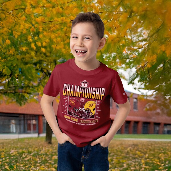 Champion® Youth 2024 Big 12 Championship Helmet Cardinal T-shirt (was $22.99)